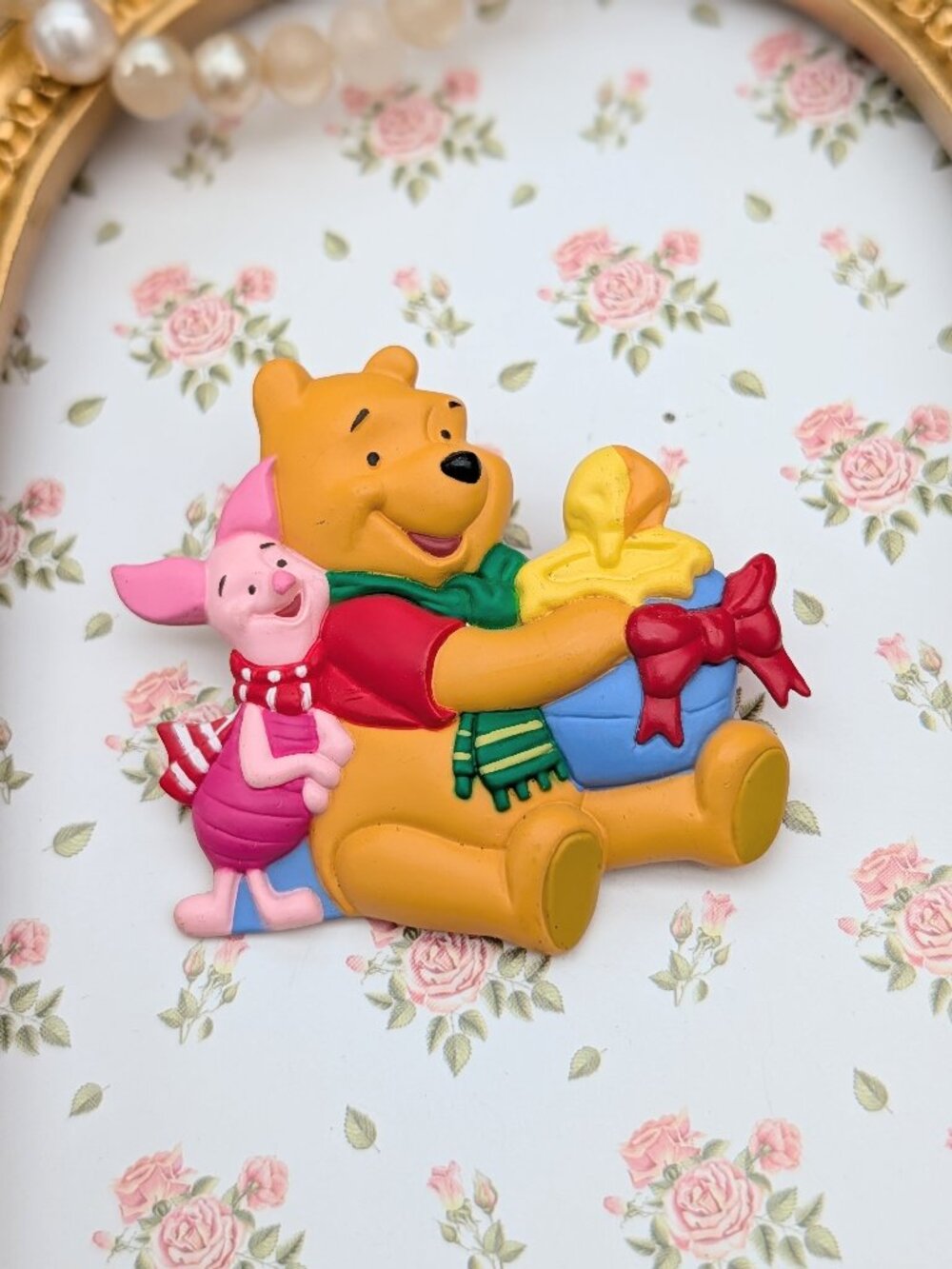 Vintage Disney's Winnie the Pooh & Piglet Brooch